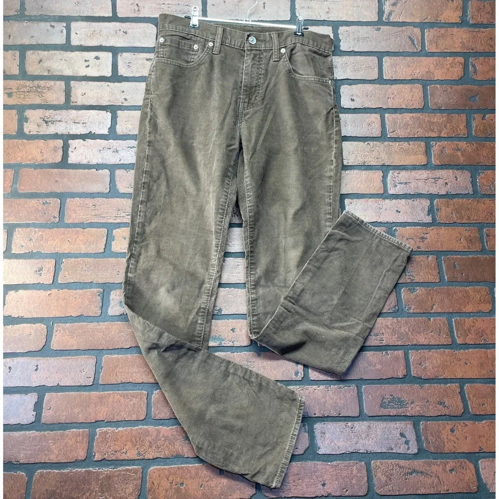 Levi's‎ 511 Men's 32x34 Brown Corduroy Straight Leg Pants Classic Fit